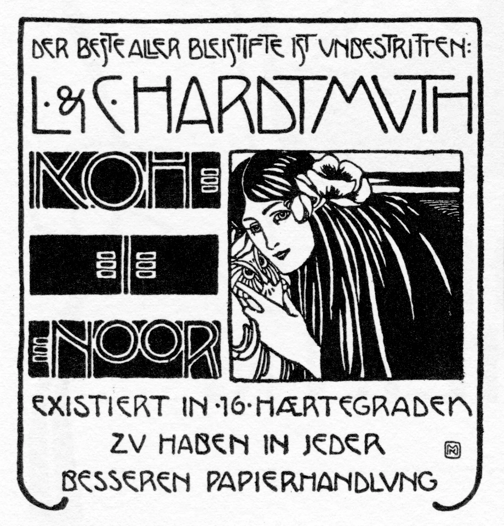 Advertisment by Koloman Moser, Vienna, c. 1900